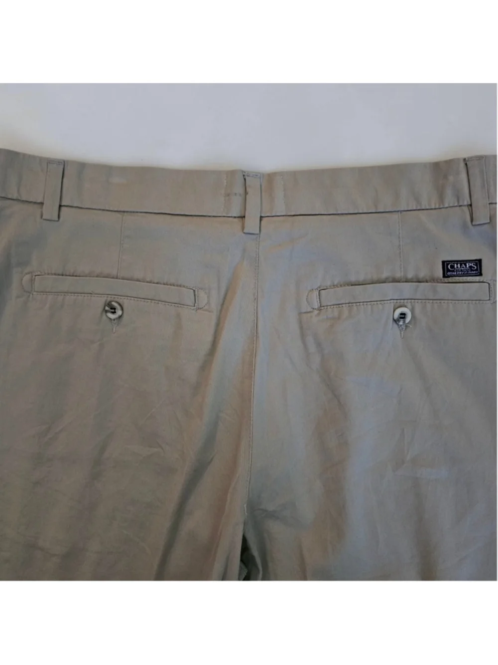 Chaps Mens Shorts 36 Khaki Tan Stretch Chino 8